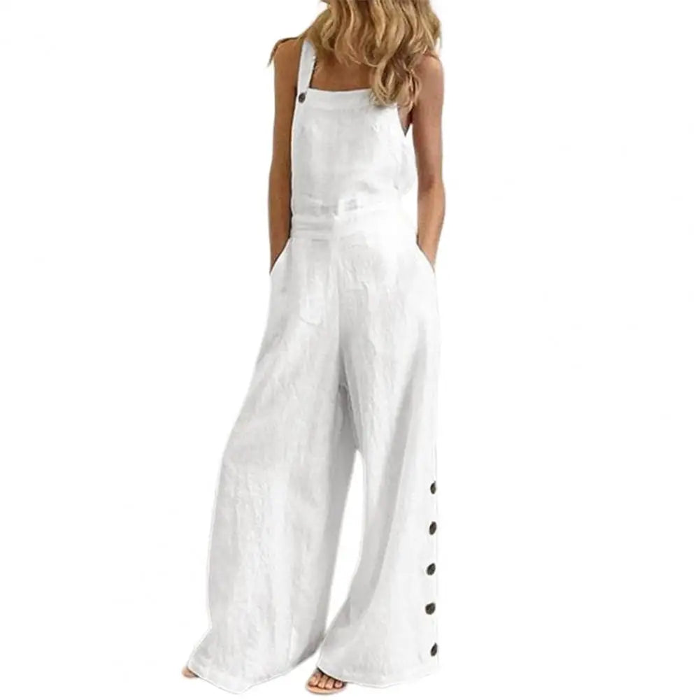 ViviBelle Sleeveless Wide-Leg Jumpsuit