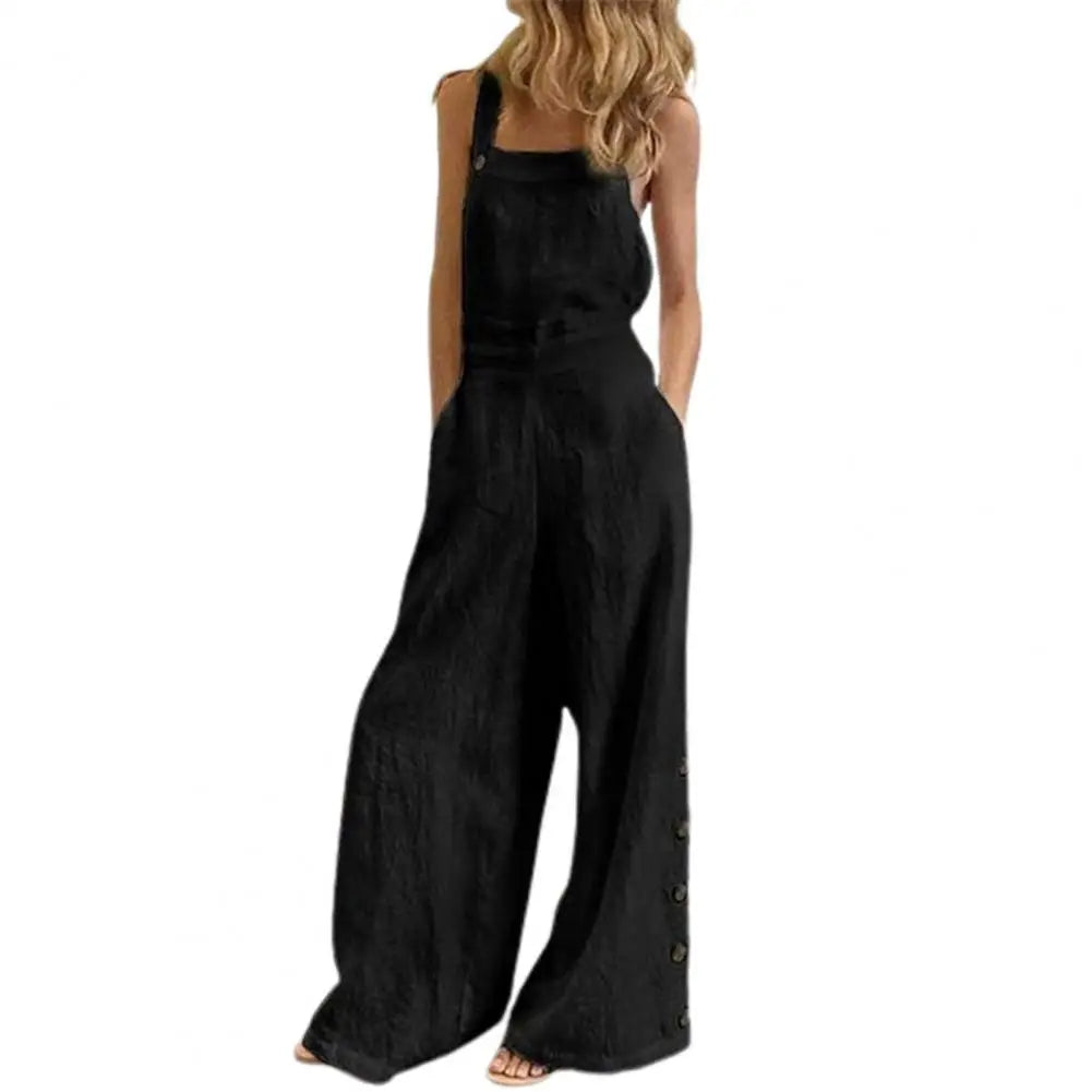 ViviBelle Sleeveless Wide-Leg Jumpsuit