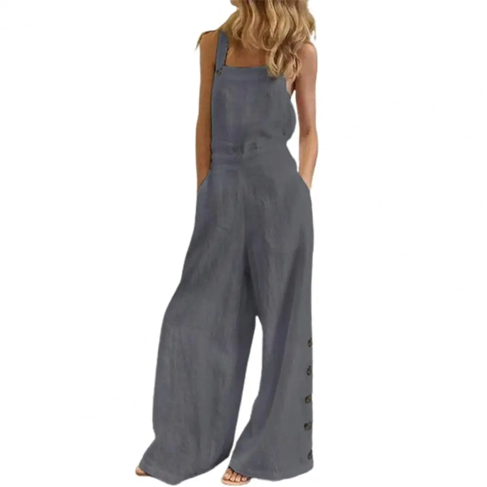 ViviBelle Sleeveless Wide-Leg Jumpsuit