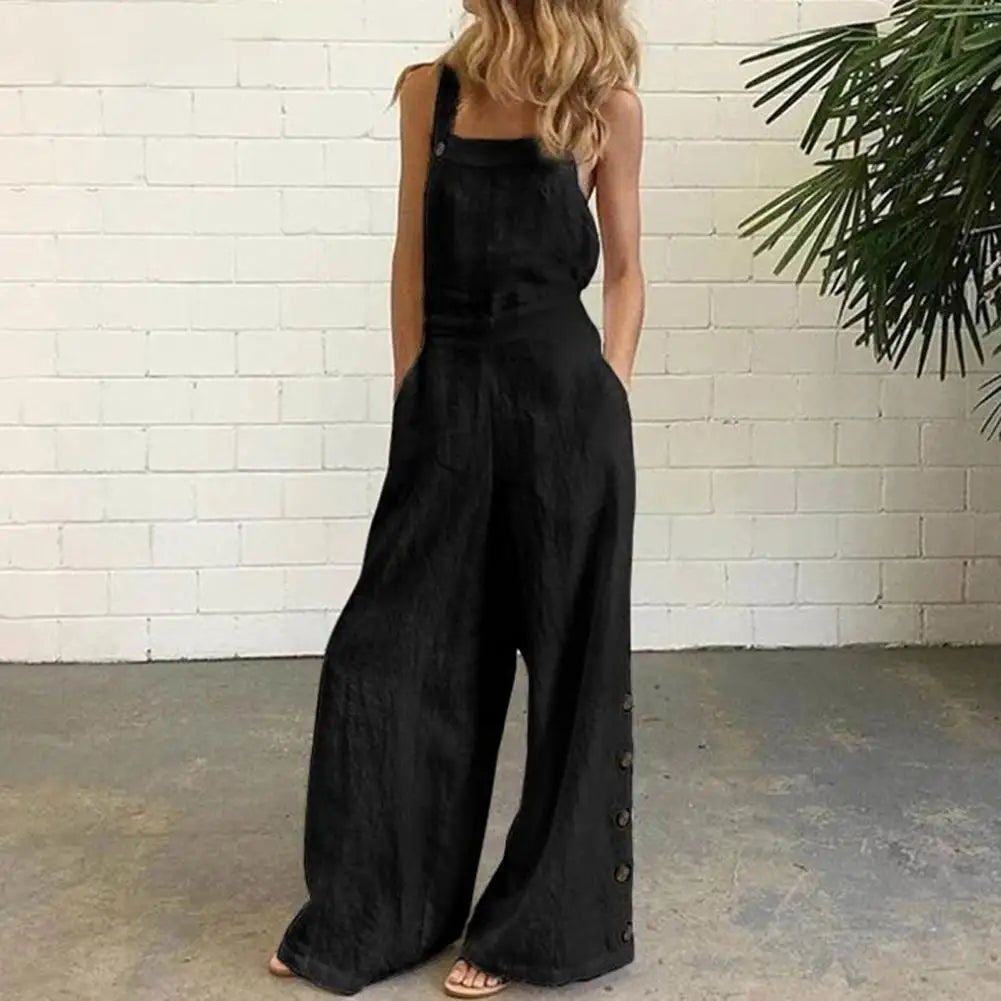 ViviBelle Sleeveless Wide-Leg Jumpsuit