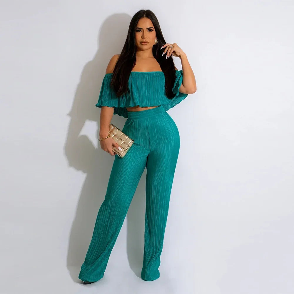 ViviBelle Pleated&nbsp; 2 Piece Set