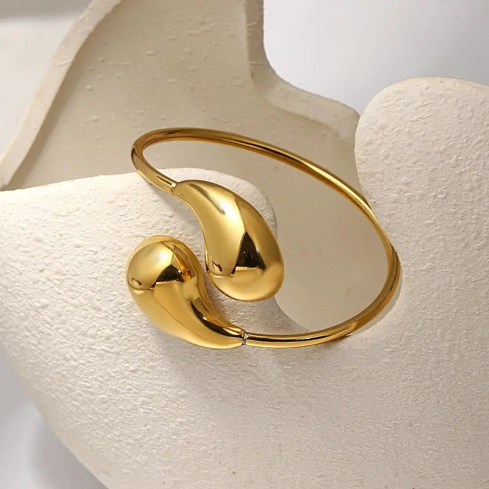 ViviBelle Trendy Gold Cuff Bracelet