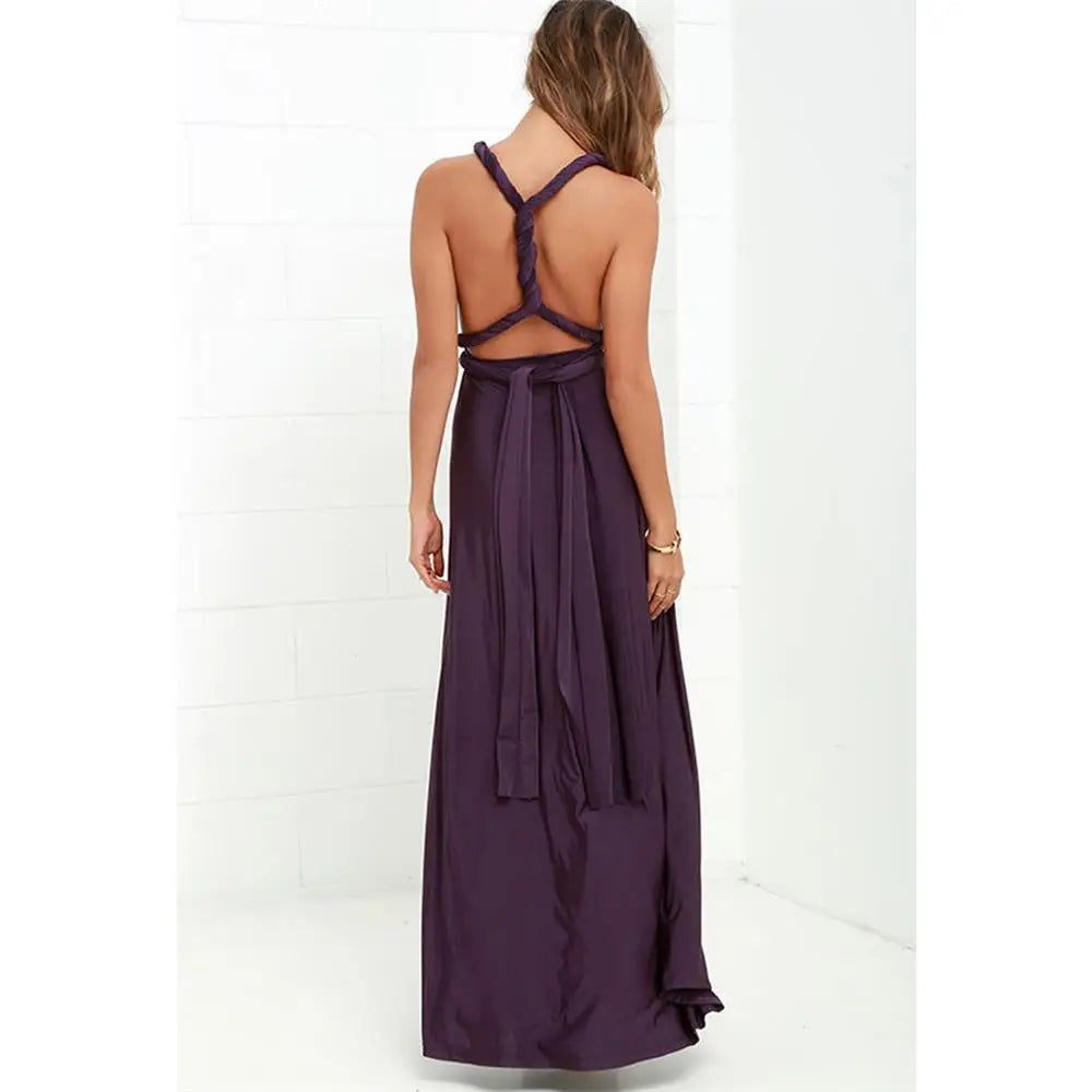 Elegant V-Neck Spaghetti Strap Maxi Dress