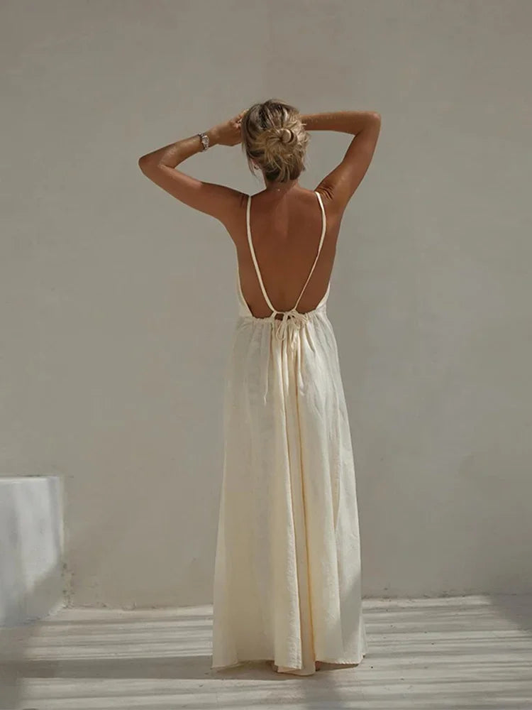 Sleeveless Ankle-Length Beach Dress