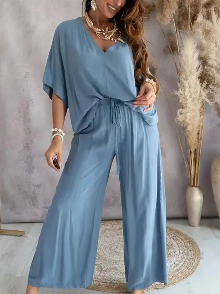 ViviBelle Cotton Two-Piece Set