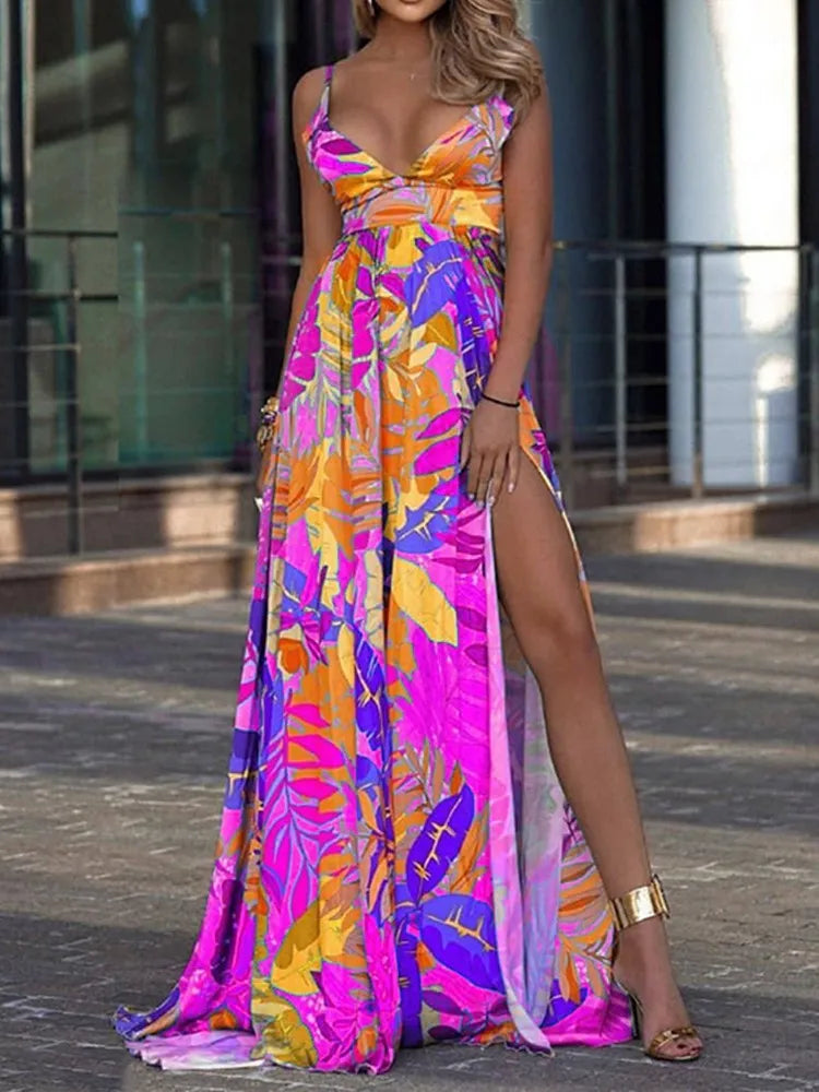 Bohemian Bliss V-Neck Maxi Dress