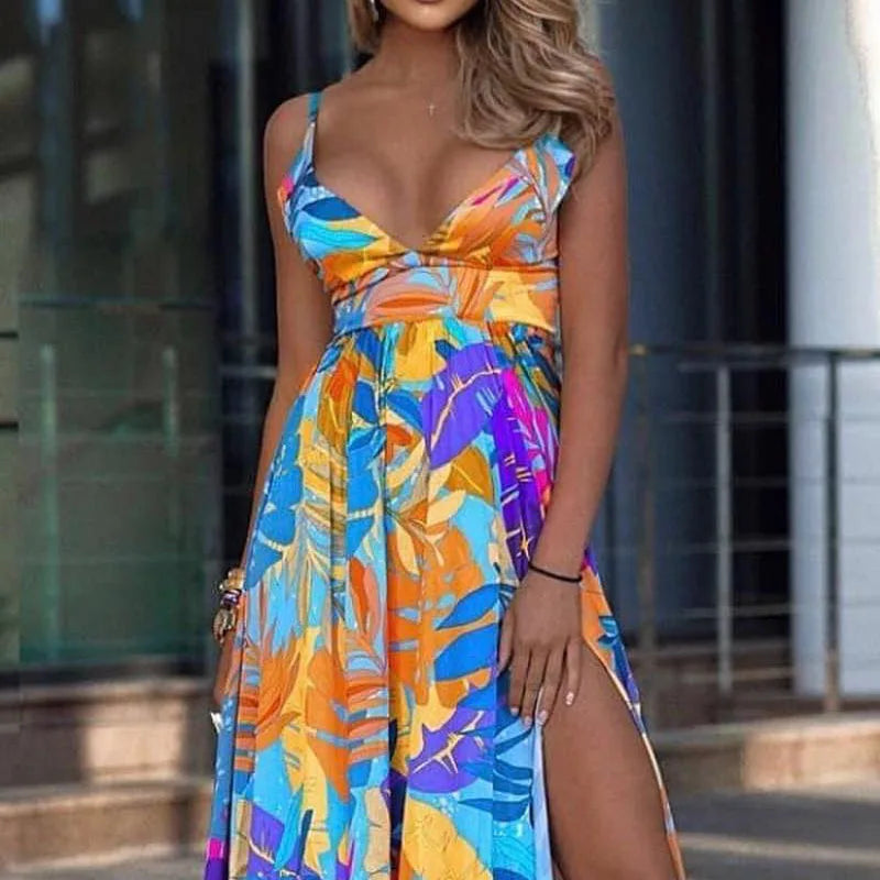 Bohemian Bliss V-Neck Maxi Dress