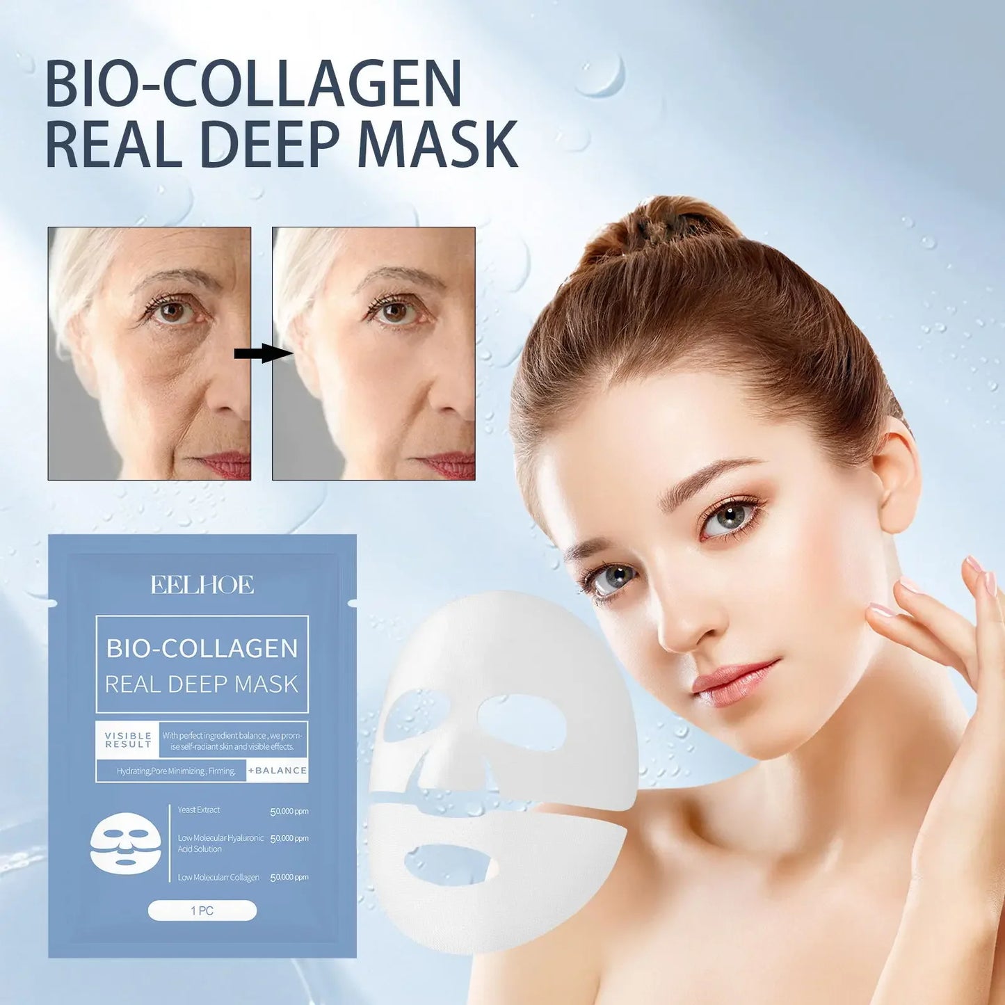 ViviBelle Glass Skin Collagen Boosting Anti-Aging Facial Mask