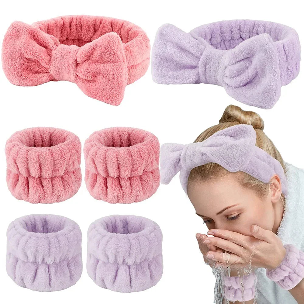 3Pcs Women SPA Facial Headband