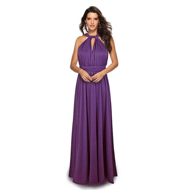 Elegant V-Neck Spaghetti Strap Maxi Dress