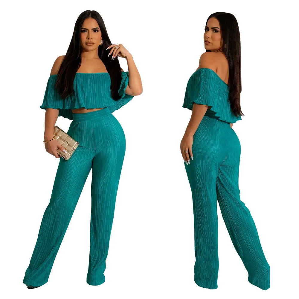 ViviBelle Pleated&nbsp; 2 Piece Set