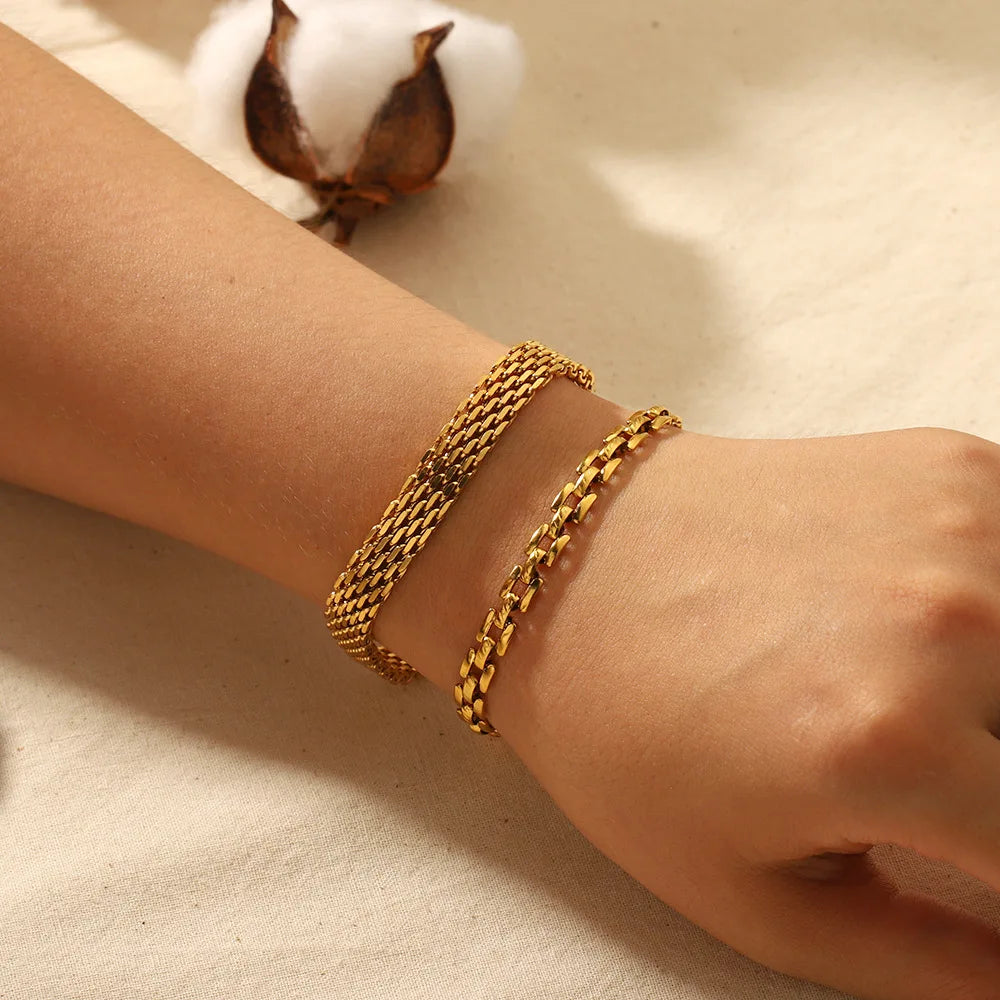 ViviBelle 18K Gold Plated Cuban Chain Bracelet