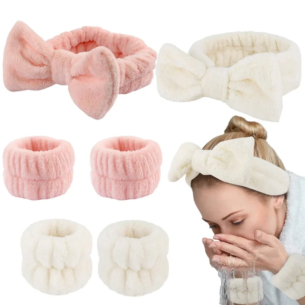 3Pcs Women SPA Facial Headband