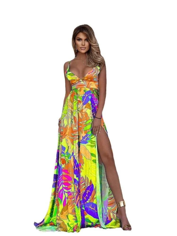 Bohemian Bliss V-Neck Maxi Dress