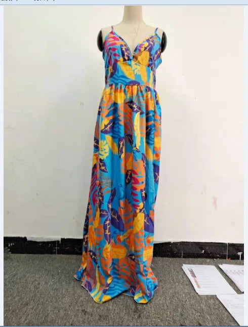 Bohemian Bliss V-Neck Maxi Dress