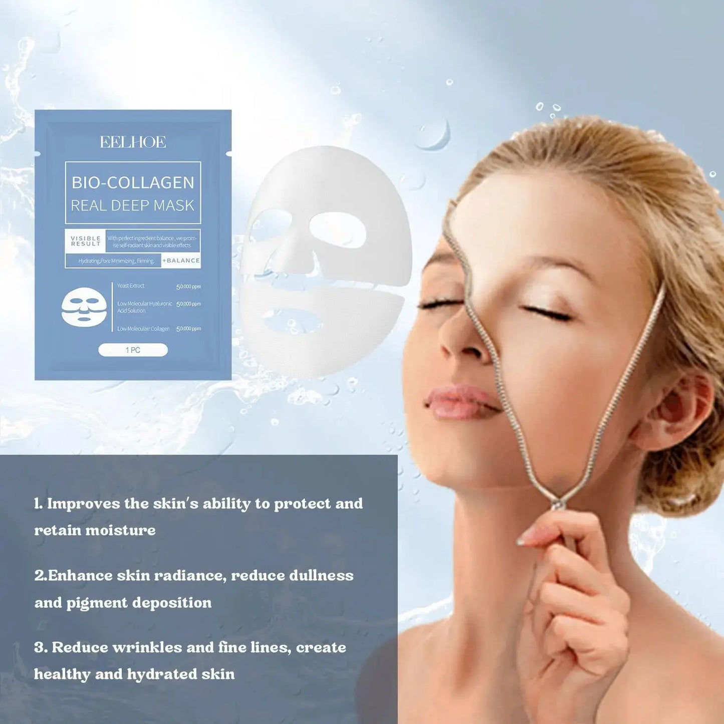 ViviBelle Glass Skin Collagen Boosting Anti-Aging Facial Mask