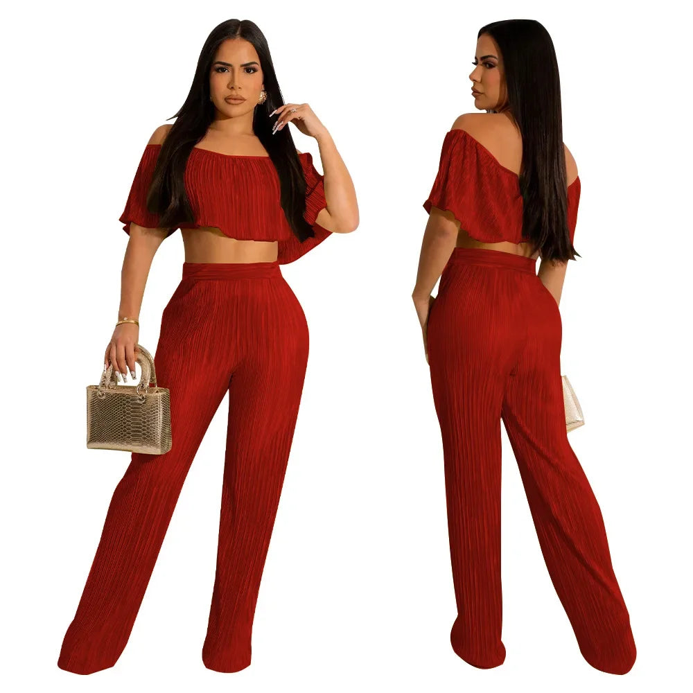 ViviBelle Pleated&nbsp; 2 Piece Set