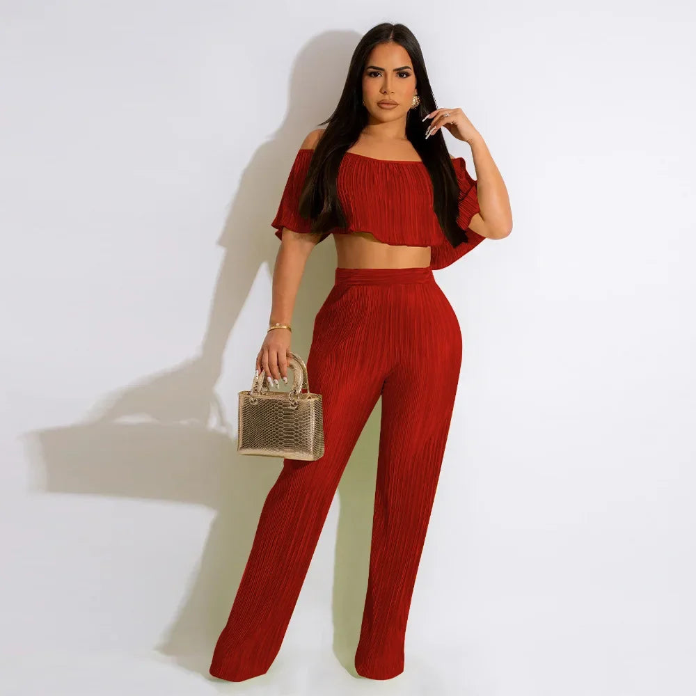 ViviBelle Pleated&nbsp; 2 Piece Set