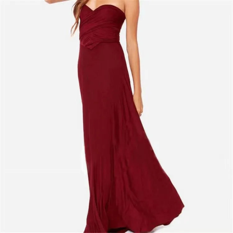 Elegant V-Neck Spaghetti Strap Maxi Dress