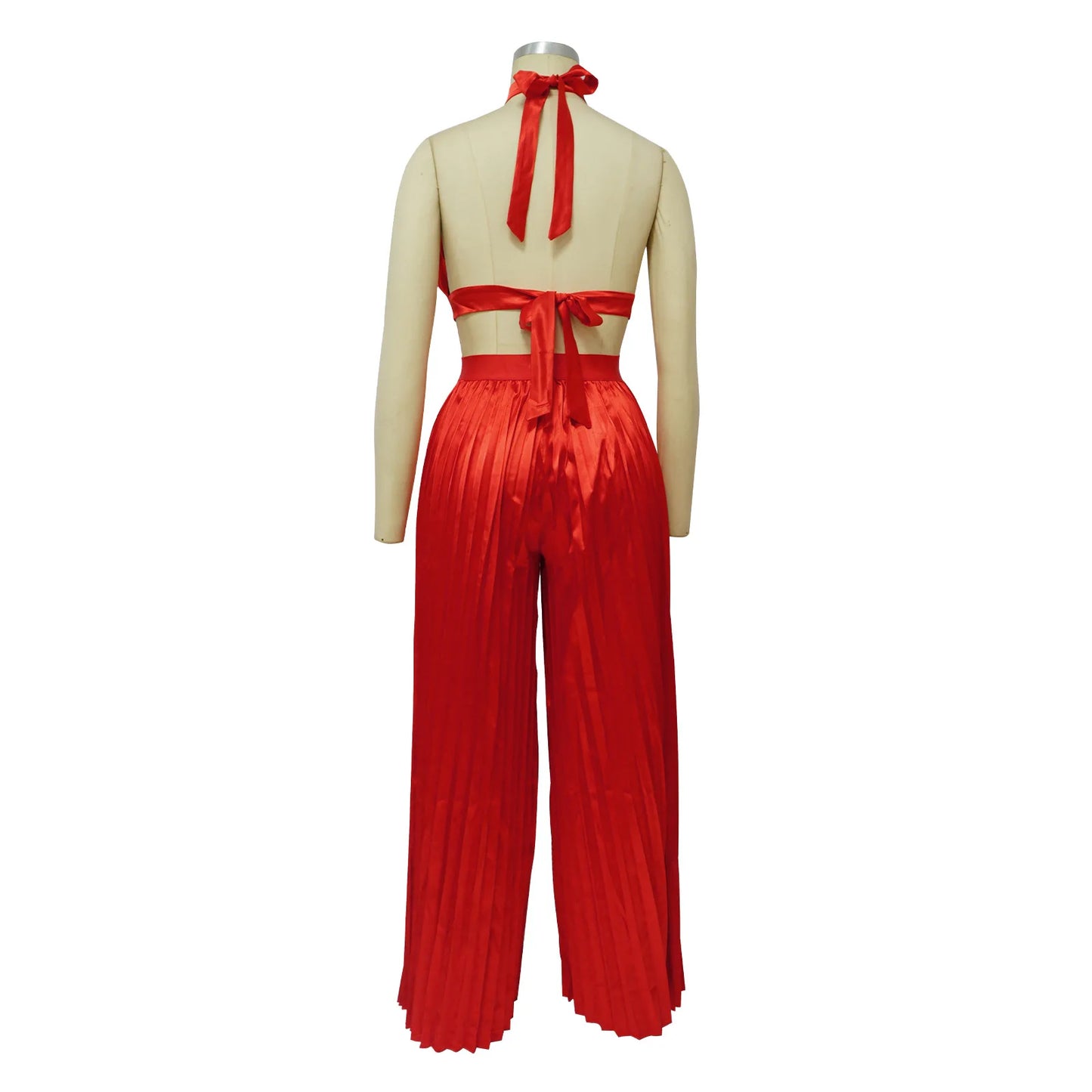 Halter Top & Wide Leg Pant Set