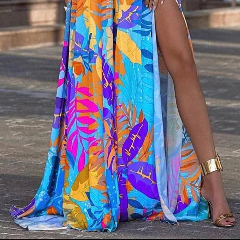 Bohemian Bliss V-Neck Maxi Dress